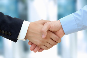 handshake between two business partners